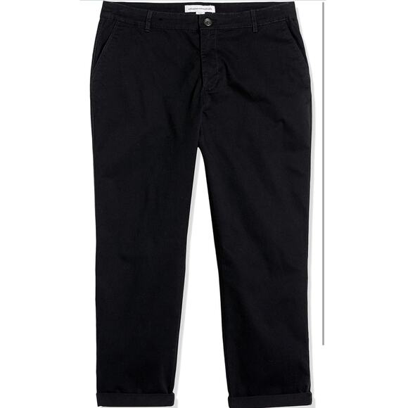 Amazon Essentials 34W Mid-Rise Slim-Fit Stretchy Cropped Tapered Leg Khaki Pants - Picture 1 of 5